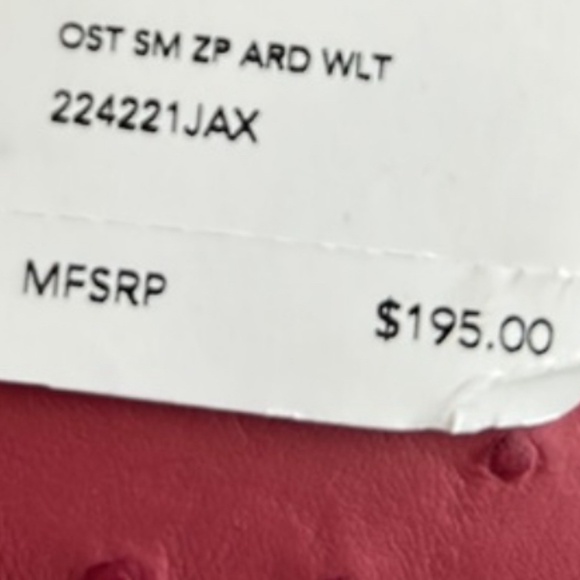 New Coach ostrich-embossed zip around wallet - Picture 2 of 11